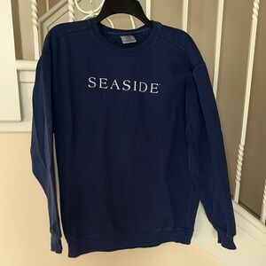 Comfort Colors Navy 'SEASIDE' Crewneck Sweatshirt